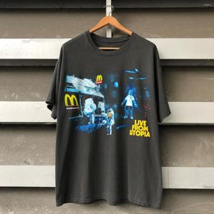 女性用TシャツUFOスチームグラフィティパーソナリティ男性と女性Tシャツ半袖