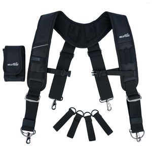 Cintos Melotough Work Suspenders Belt Belt com grande suporte para telefone móvel