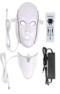 7 Máquina de beleza de face terapia com luz LED de led máscara de pescoço facial com microcorrente para o dispositivo de clareamento da pele DHL RESPONHEIRA7818178