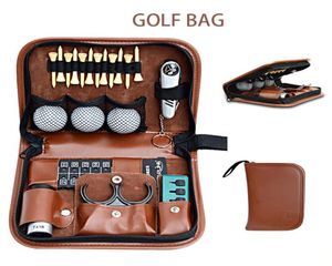 Golf Training Aids Bag Multifunction Tool Handbag Set Kit Carrying Pack Rangefinder Knife Brush Ball Clip Teeing Area4474243