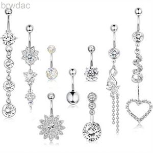 Buls Rings Besteel 1pc Belly Button Cring для женщин пуполовое кольцо штанга Cz Dangle Belly Button Ring Кольцо.