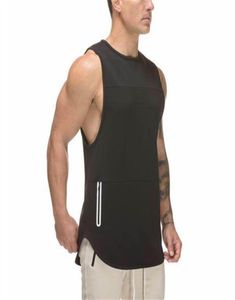 Mense Extended Scoop Workout Tank Tops Gymtröjor för män Gym Beskabel Stretch Cotton Quickdrying Stretch Wicking Tank Top194Y7876107