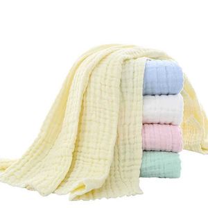 Ręczniki szaty dla niemowląt ręcznik 6 warstwy gazy niemowlęcia Odbiorcza koc 1pc Kid Swaddle Opinding 105*105 cm czysty bawełniany bąbelkowy koc muślinowy