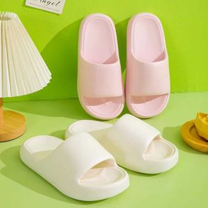Slippers New Summer Concise Solid Color Ladies Home Shoes For Women Cosy Slides Lithe Soft Sandals Men Couple Indoor Flip Flops H240509