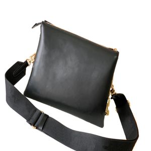 Modedesigner väskor damkedja äkta svart läder stor kapacitet axelväska hög kvalitet crossbody väska#57790 320s
