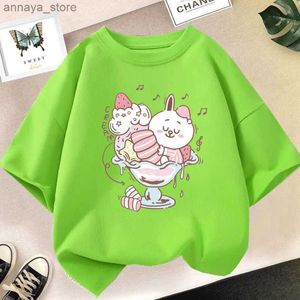 T-Shirts Bebek Giyim Tişört Çocuk Kısa Kollu Üst Giyim Buz Kız T-Shirt Yaz Kawaii T-Shirtl2405