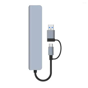 Bağlantı noktası usb c hub alüminyum alaşım 3.0 çok verimli adaptör SD TF kart okuyucusu Huawei Tablet Cep Telefonu için Çok Hub Dock Dinlatıcı