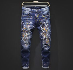MEN039S 2021 Luxusdesigner Jeans enge klassische Diesel -Car Square Jeans Rock Renaissance Men039s Jeans Rock Revival Biker D6030266