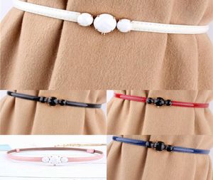 Women039s Thin Leather Drs med Fashion Belt Diamond Versatile Decorative Coat midjekedja Sweater86688111111