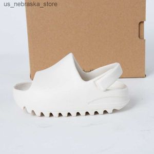 Slipper with box kids shoes popular Infant slides Baby summer solid boy gril EVA Foam Runner West Slides Kids Children Sandals size 23-35 Q240409