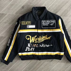 Designer Jacket Fashion Luxury Racing Mans Jacket Motorcykel High Street Jackets Tunga broderier Bokstäver Cotton Winter Spring Coat