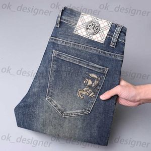 Herren Jeans Designerin neue Jeans für Männer leichter luxuriöser dicker elastischer Füße Slim Fit Youth Hosen