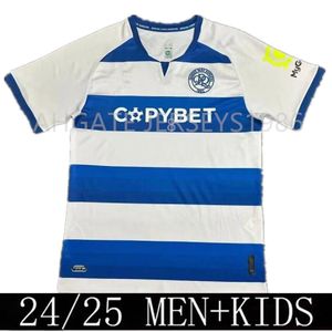 24 25 Queens Park Rangers Erkek Futbol Formaları Willock Amos Roberts Dykes Johansen Ev Gömlekleri Futbol Gömlekleri Kısa Manneve Üniformaları 2024 2025 Evde QPR S-XXL