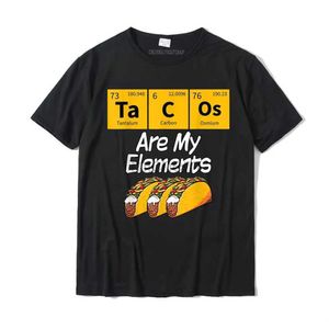 남성 티셔츠 타코 흥미로운 화학 밈 인용 정기 테이블 과학 선물 티셔츠 브랜드 Mens 티셔츠면 톱니 셔츠 거리 D240509