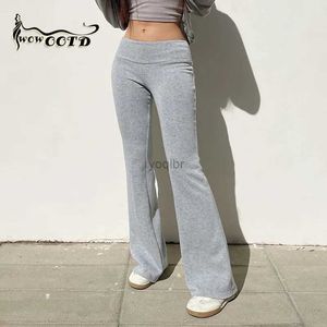 Calça feminina capris wowootd winter street street roue womens baixa ascensão splicing em veludo sólido Ultra thun edição calça calça flash casual americano