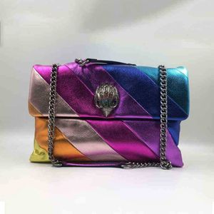 KURT PAGS EAGLE HEAD TIE DYED Rainbow Chain Handbag Personliga tygväskor Single Shoulder Messenger Bag 220616zhouzhoubao123 304P