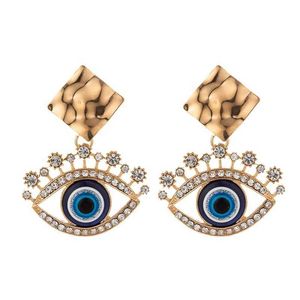 Dangle żyrandol nowy luksusowy dhinestone Evil Eye Oświadczenie upuszczenie kolczyków 2020 dla kobiet punk vintage Dangle Hanging Keaning Prezenty biżuterii