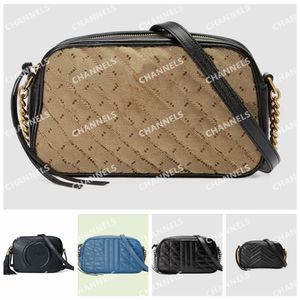 Kamera Çantaları Tasarımcı Kadın Strap Crossbody Çantalar Omuz Çantası Moda Lüks Deri Mini Pochette Klasik Vintage Kadın Çantalar 245s