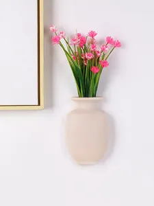 Vaser 1pc-Magic Silicone Vase Wall Mount Självhäftande blomkruka Hängande Dekorativ återanvändbar väggmonterad heminredning