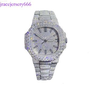 High Quality Custom Iced Out Vvs 1/vs1 Gra Certified Reply Studded Women Moissanite Watch for Ladies