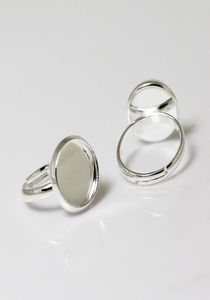 Beadsnice -Ringe für Kinder versilberte Messing -Finger -Ring -Einstellungen Ringblanks passt 10 mm runde Edelstein -Juwelen -ID 115024516