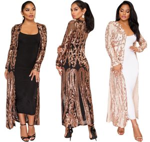 Sexy Coat Women Attractive Sequined Cardigan Coat for Party Club Night Cocktail Prom Sparkle Duster Open Front Outwear Paisley Pat5859886