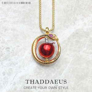 Halskette Schlange mit Apfel, 2021 Sommer Brandneue Feinschmuck Europa Sterling Sier Bijoux Romantische Geschenk für Frauen