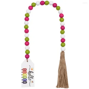 Dekorative Blumen Sommer Dekor Home Perlen Quasten hängen Anhänger Accessoires Holzgirlande Schmuck