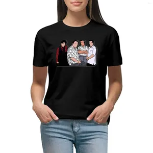 Polos kobiet Ręcznie rysowane stylizowane postacie T-shirt plus size Tops Lady Ubrania Western T dla kobiet