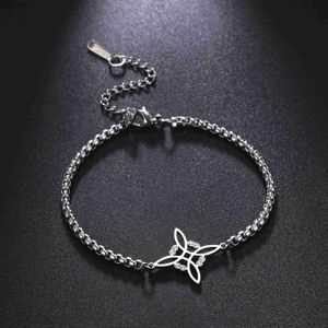 Chain Skyrim Witchcraft Witch Knot Charm Womens Stainless Steel Box Chain Hand drawn Witchcraft Talisman Jewelry Gift 2022 XW