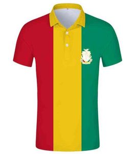 Gine Polo Gömlek DIY Özel Adı Cin Polo Gömlek Ülkesi Ülke Ülke Fransız Gn Gine Republic Guinee Baskı PO Kıyafetleri 210629729735