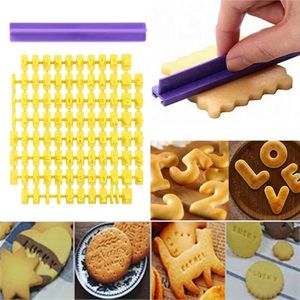 Letter Alphabet Set Number Impress Cookie Biscuit Stamp Emer Cutter Cake Fondant DIY Mold Kitchen Baking Moulds Bakeware