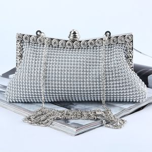 Designer-Evening Bags Wholesale brand new handmade pretty aluminum sheet evening bag clutch with satin for wedding banquet party pormMo 240M