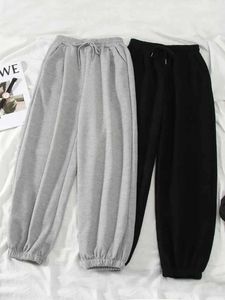 Frauenhose Capris JMPRS Grey Womens Sports Hosen Herbst Neue Baggy Mode übergroß