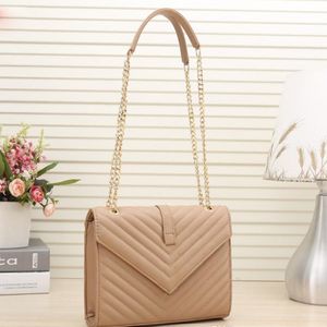 handbags square fat LOULOU chain bag real leather women's bag large-capacity shoulder bags high quality quilted messenger bag 266U