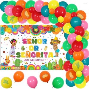 Party Decoration Senor Or Senorita Gender Reveal Decorations Mexican Fiesta Backdrop For Taco Bout Supplies
