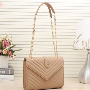 handbags square fat LOULOU chain bag real leather women's bag large-capacity shoulder bags high quality quilted messenger bag 252b