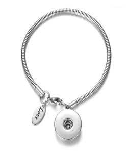 Charm Armband Rostfritt stålarmband med ingefära snap -knapp Charms smycken passar 18mm NN66712126074