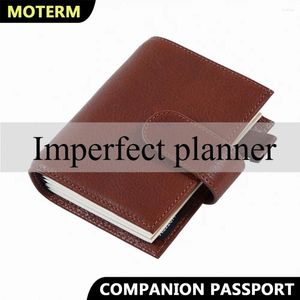 Ograniczony niedoskonały Moterm Pełne ziarno Warzywo opalone skórzane towarzysza Travel Journal Paszport Rozmiar Notebook Organizator Diary