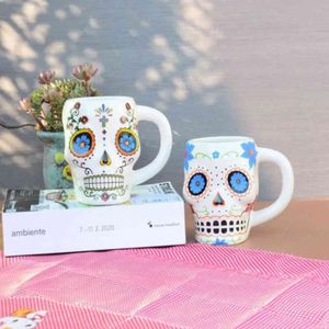 Kreatywny ceramiczny trójwymiarowy 3D 3D Skull Mub Halloween Ghost Festival Puchar Gift Puchar