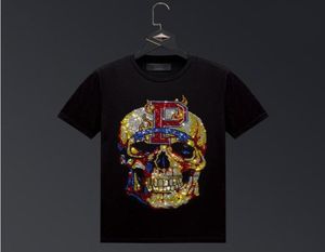 wiertło Cool Rhines Anime Skull Tshirt Men Letni rękawie topy T Shirt Męska moda Tshirt 028092125