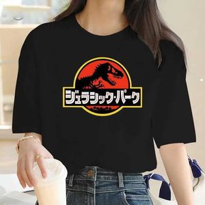 Herren-T-Shirts Herren T-Shirts Cartoon Dinosaurier kommen T-Shirt Frauen Retro T-Shirt 2023 Fashion Casual Anime T-Shirt Strt Comics Weibliche grafische T-Shirt T240508