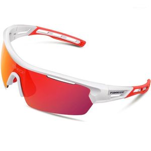 Солнцезащитные очки поляризованные виды спорта с 4 взаимозаменяемыми линями для мужчин женщин, бегающие на рыбалку, гольф, бейсбольные бокалы 2302