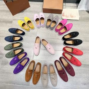 Womens dress shoes loafer loro Summer Charms Walk Casual Ankle shoe Men Moccasins sandal Leather luxury Designer flat fashion casual Flat Heel Soft sole Office Shoes