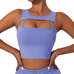 Lu Bra Yoga Align Tank Top 2023 samlade Hollow Op Sexy High Stretch Buttery Soft High Support Sports BH Top Lemon ll Workout Gym Woman