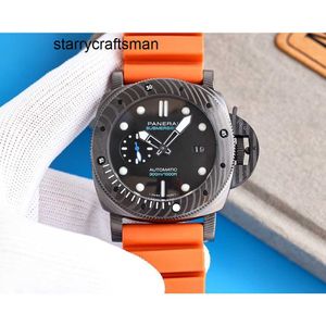 ساعات الساعات التلقائية للساعات الميكانيكية للرجال Paneraiss Swiss Automatic Movement Sapphire 47mm Rubber Watchband Brand Italy Sport Wristwatches 3Cve