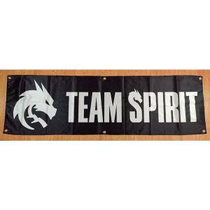 Akcesoria 130GSM 150D Zespół Materiał Spirit Banner Gaming 1,5 stóp*5 stóp (45*150 cm) Rozmiar do flagi domowej wystroju zewnętrznego wystroju zewnętrznego