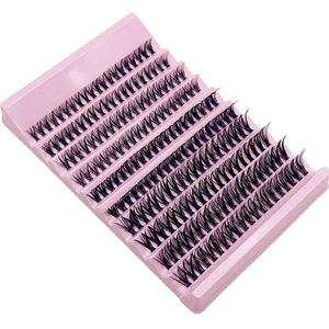 ANV9 Yanlış Kirpikler Kişisel Kirpikler 8-16mm 200pcs Küme Doğal Görünüm Karışık Tepsisi DIY DIY Kirpik Uzatma Kıvrısı Uzun D240508