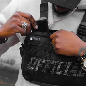 Bolsa de caça nova para homens de carta de impressão de colete de streetwear bolsa de streetwear backpack estilo backpack de backpack saco de cintura de quadril 2019 Rig T20 309Q