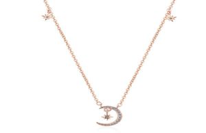Подвесные ожерелья звезда и лунное ожерелье для женских модных аксессуаров цепь шваровка